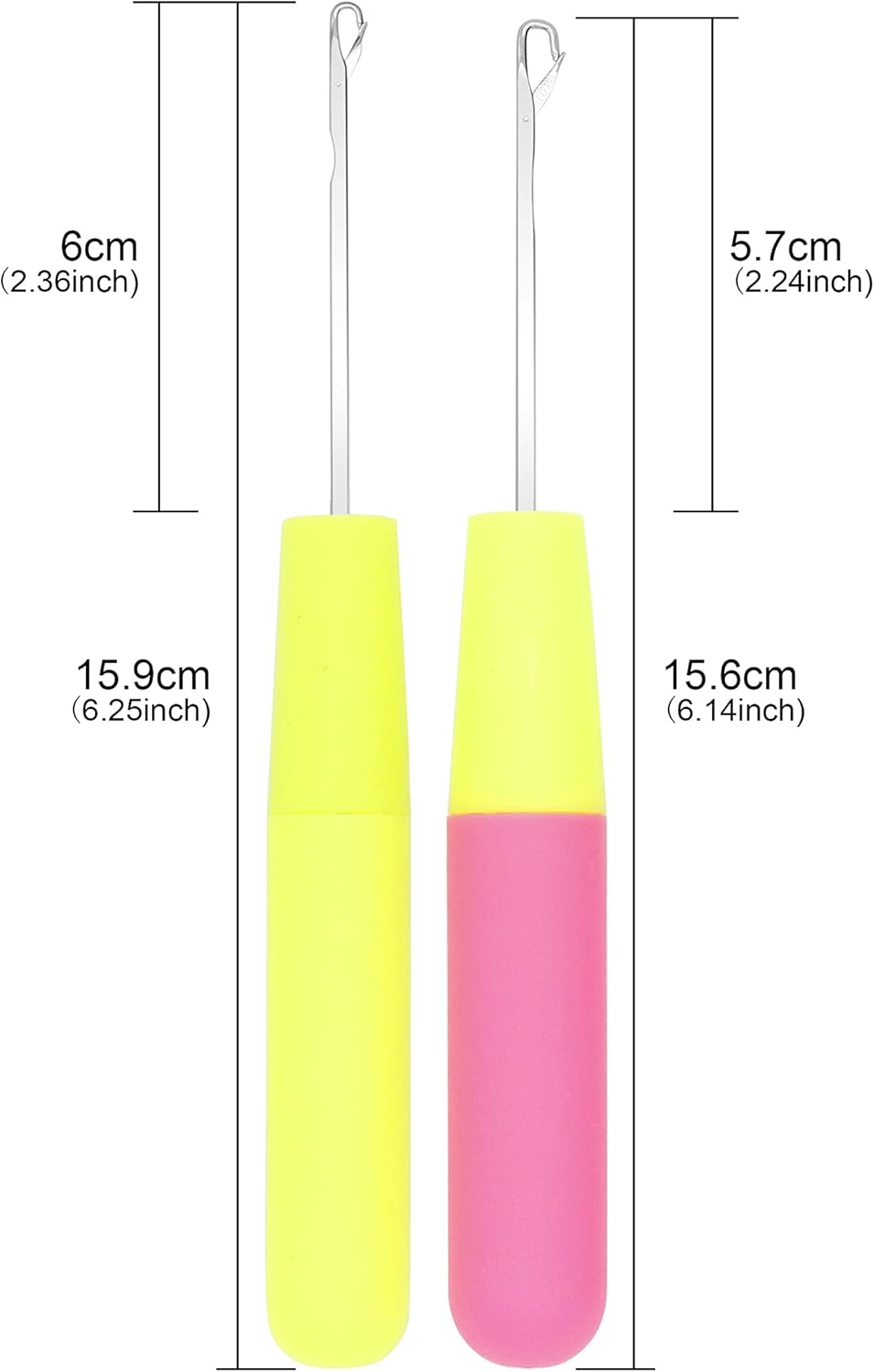Beayuer Dreadlock Crochet Hook Tool, Braid Hair Dreadlocks Crochet Needle with Latch Hook Weaving for for Braid Hair Carpet Making and Other Craft (10 Pcs)
