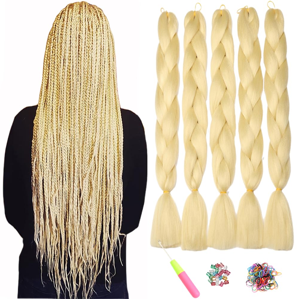 ShowJarlly 5 Packs Ombre Jumbo Braid Hair, Black/Red Hair African Braid Extension, 24inch Box Braid Hair Extensions Synthetic Colorful Hair Extensions for Braiding