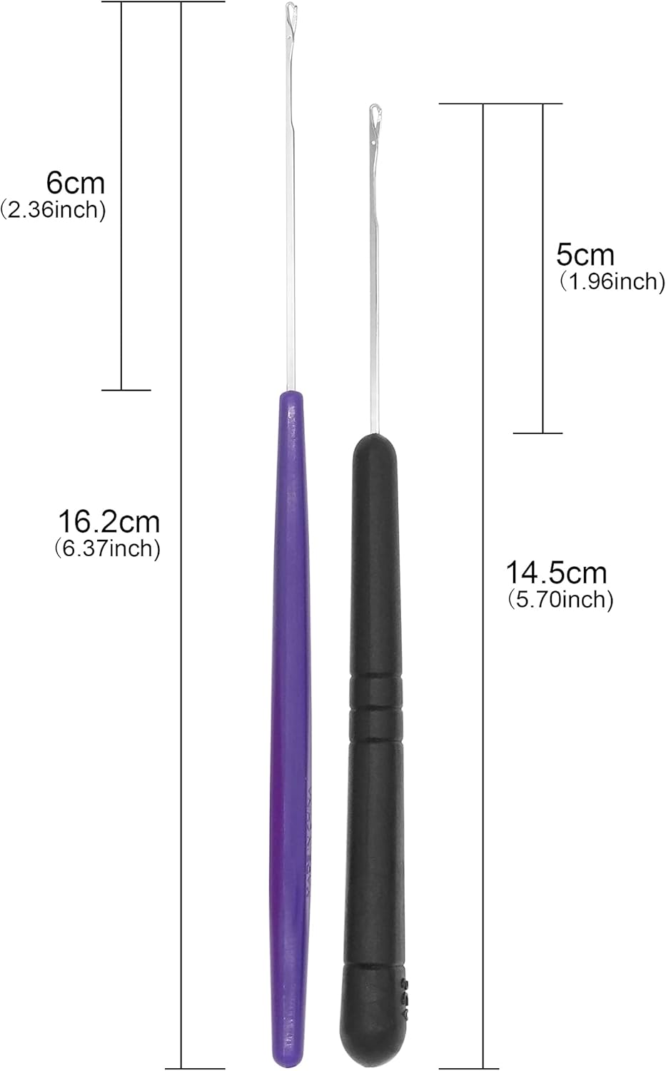 Beayuer Dreadlock Crochet Hook Tool, Braid Hair Dreadlocks Crochet Needle with Latch Hook Weaving for for Braid Hair Carpet Making and Other Craft (10 Pcs)