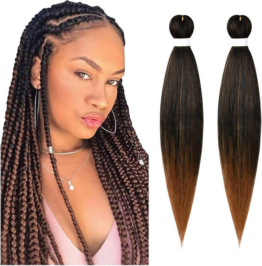 Aomig Braid Pre Stretched Braiding Hair, 23 Inch Professional Synthetic Fiber Hair for Crochet Braiding Hair, Texture Knotless Box Braids, Braiding Hair Extensions for Women