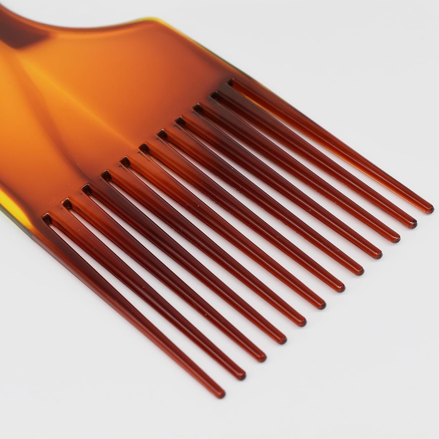Afro Comb in Amber Color, Detangling Hair Pick Comb Amber African Hairdressing Comb Wide Tooth Rake Comb Hair Styling Combs for Thick Curly Hair Men and Women