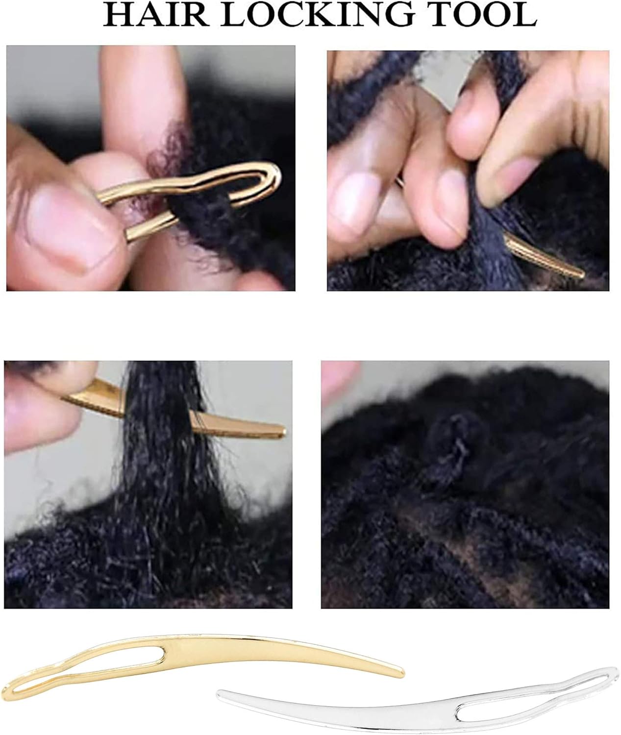 Beayuer Dreadlock Crochet Hook Tool, Braid Hair Dreadlocks Crochet Needle with Latch Hook Weaving for for Braid Hair Carpet Making and Other Craft (10 Pcs)