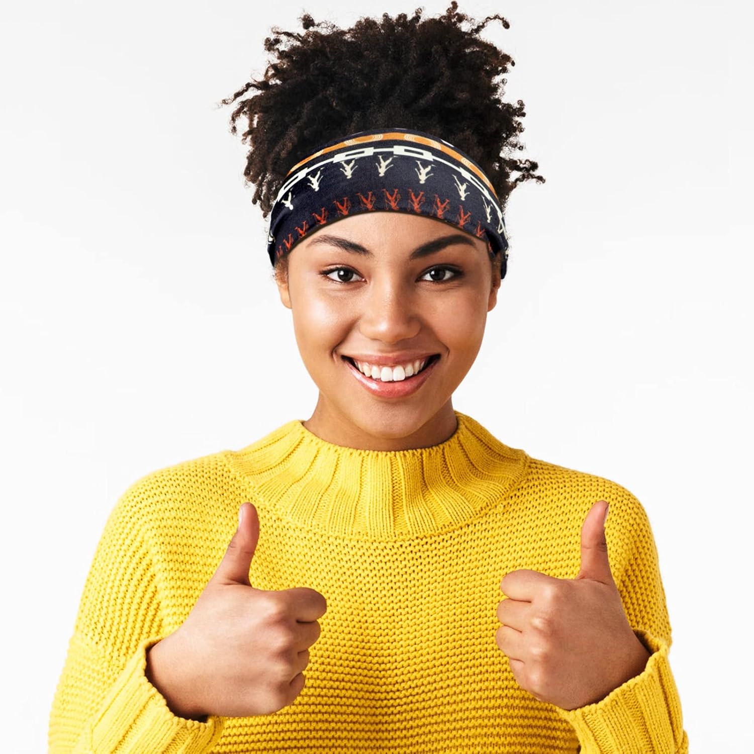 4 Pieces African Headbands Yoga Headband Stretchy Wide Knotted African Hair Band Hair Accessories for Women and Girls