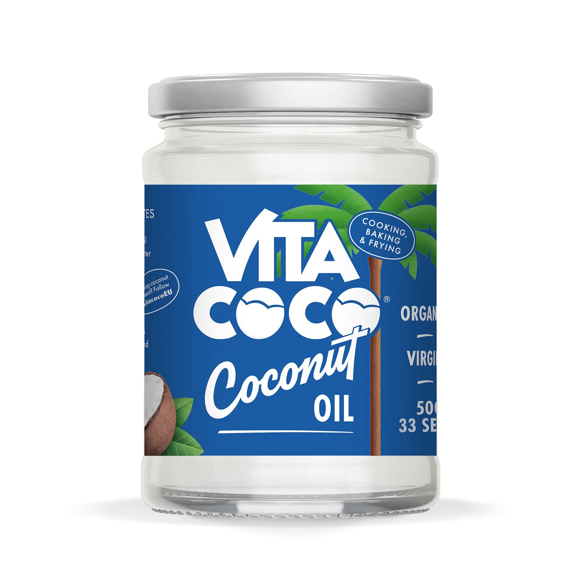 Vita Coco Organic Coconut Oil 250 ml, Extra Virgin, Gluten Free, Use as Cooking Oil, Skin Moisturiser or Hair Shampoo