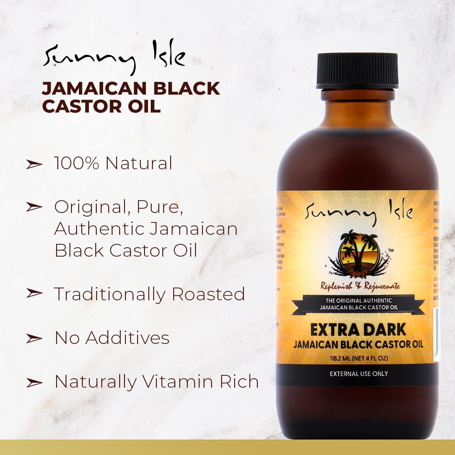 Sunny Isle Jamaican Black Castor Oil Extra Dark 4 oz