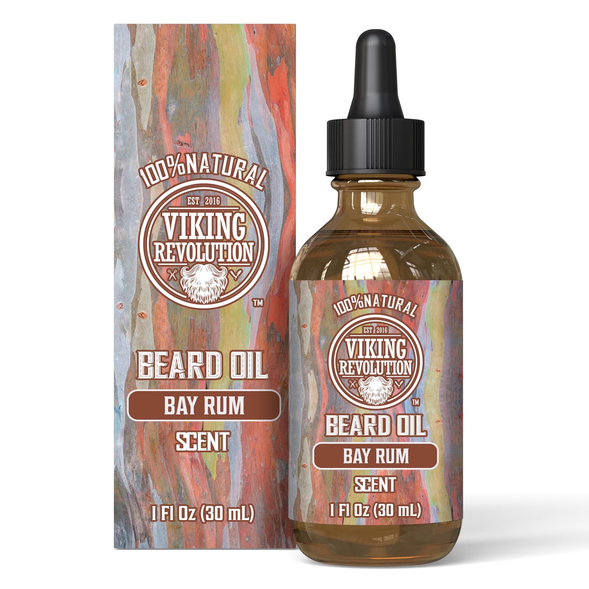 Viking Revolution - Beard Oil - All Natural Variety Beard Oil For Men With Argan & Jojoba Oils - Softens, Smooths & Strengthens - Gifts For Men - Spiced Vanilla - 30 ml