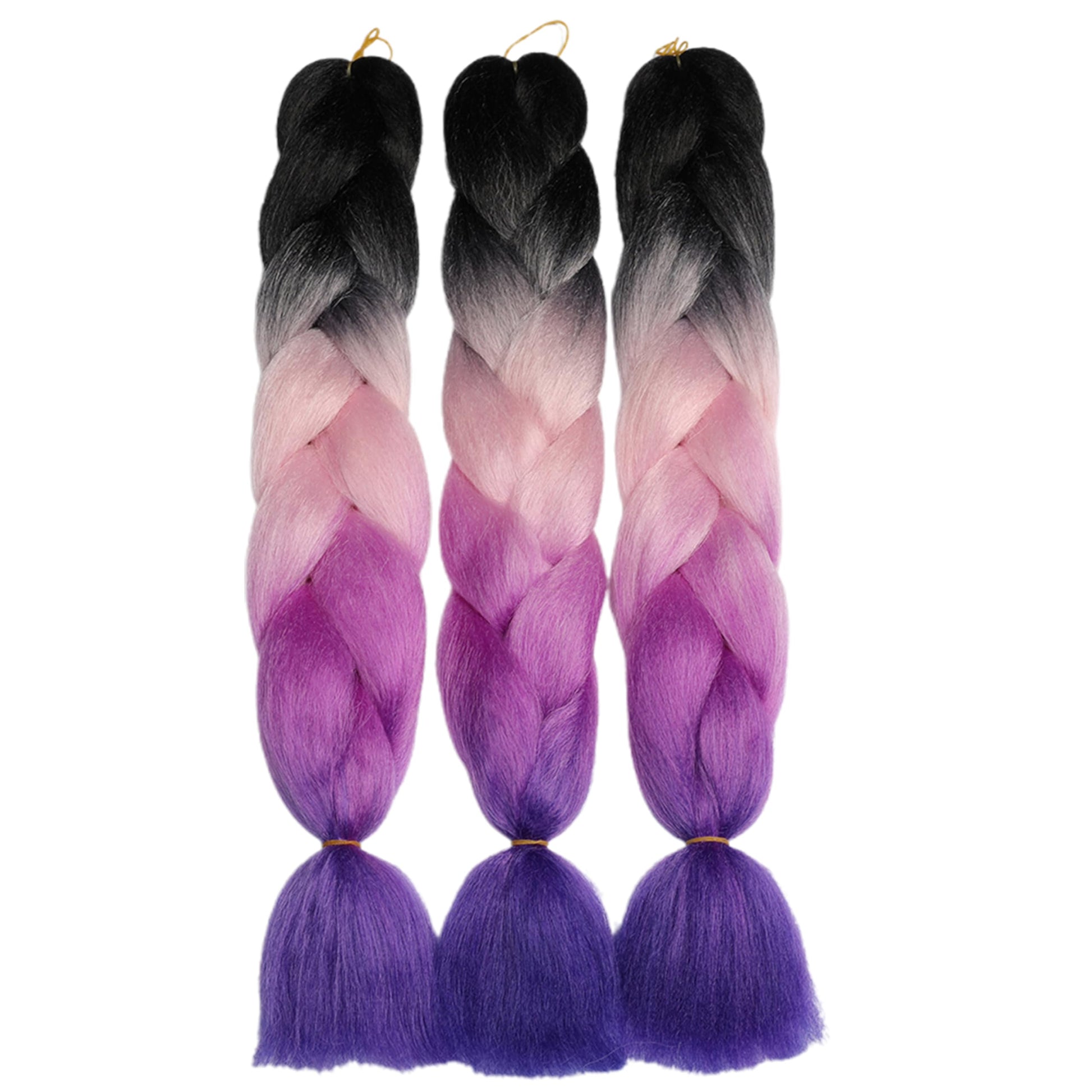 ShowJarlly 5 Packs Ombre Jumbo Braid Hair, Black/Red Hair African Braid Extension, 24inch Box Braid Hair Extensions Synthetic Colorful Hair Extensions for Braiding
