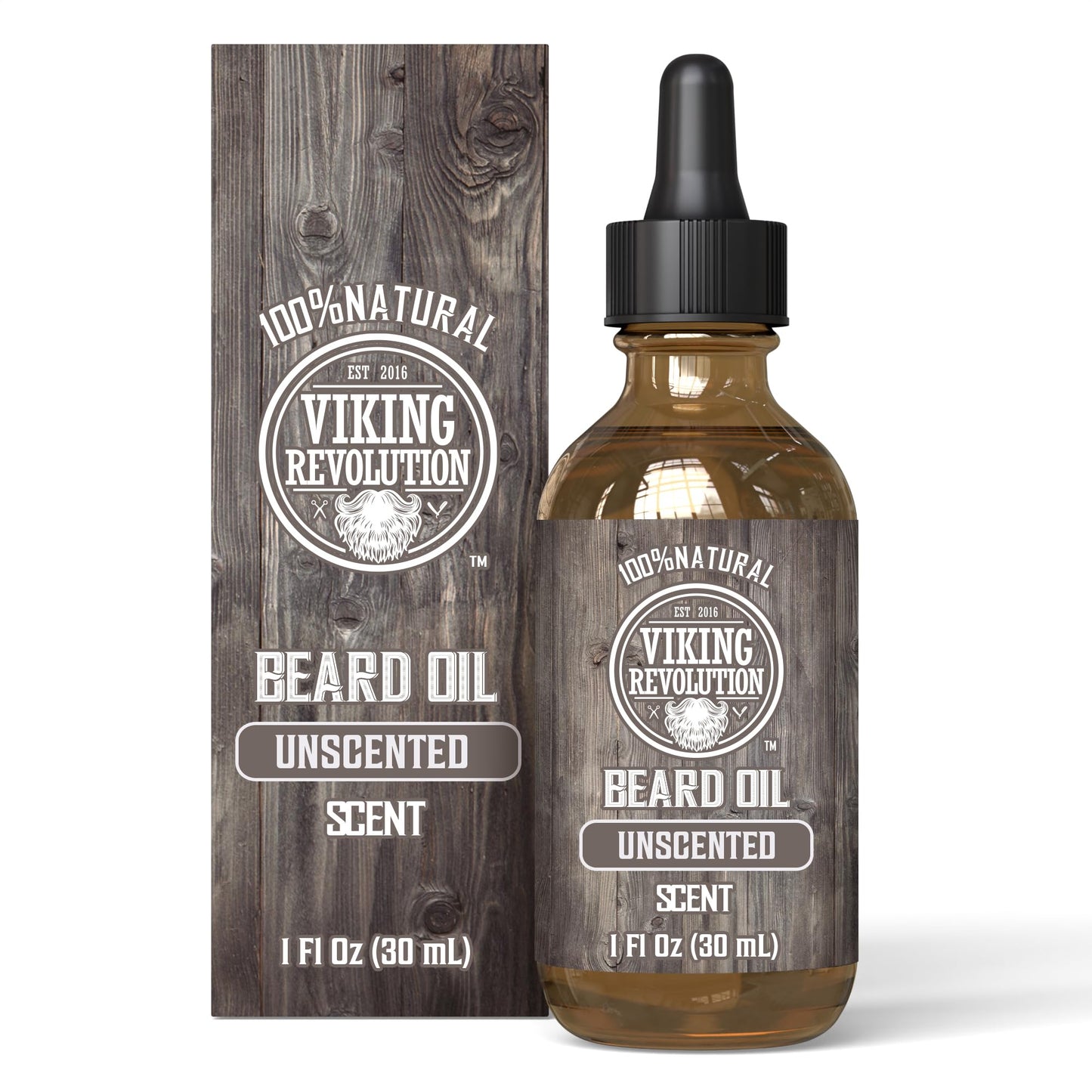 Viking Revolution - Beard Oil - All Natural Variety Beard Oil For Men With Argan & Jojoba Oils - Softens, Smooths & Strengthens - Gifts For Men - Spiced Vanilla - 30 ml