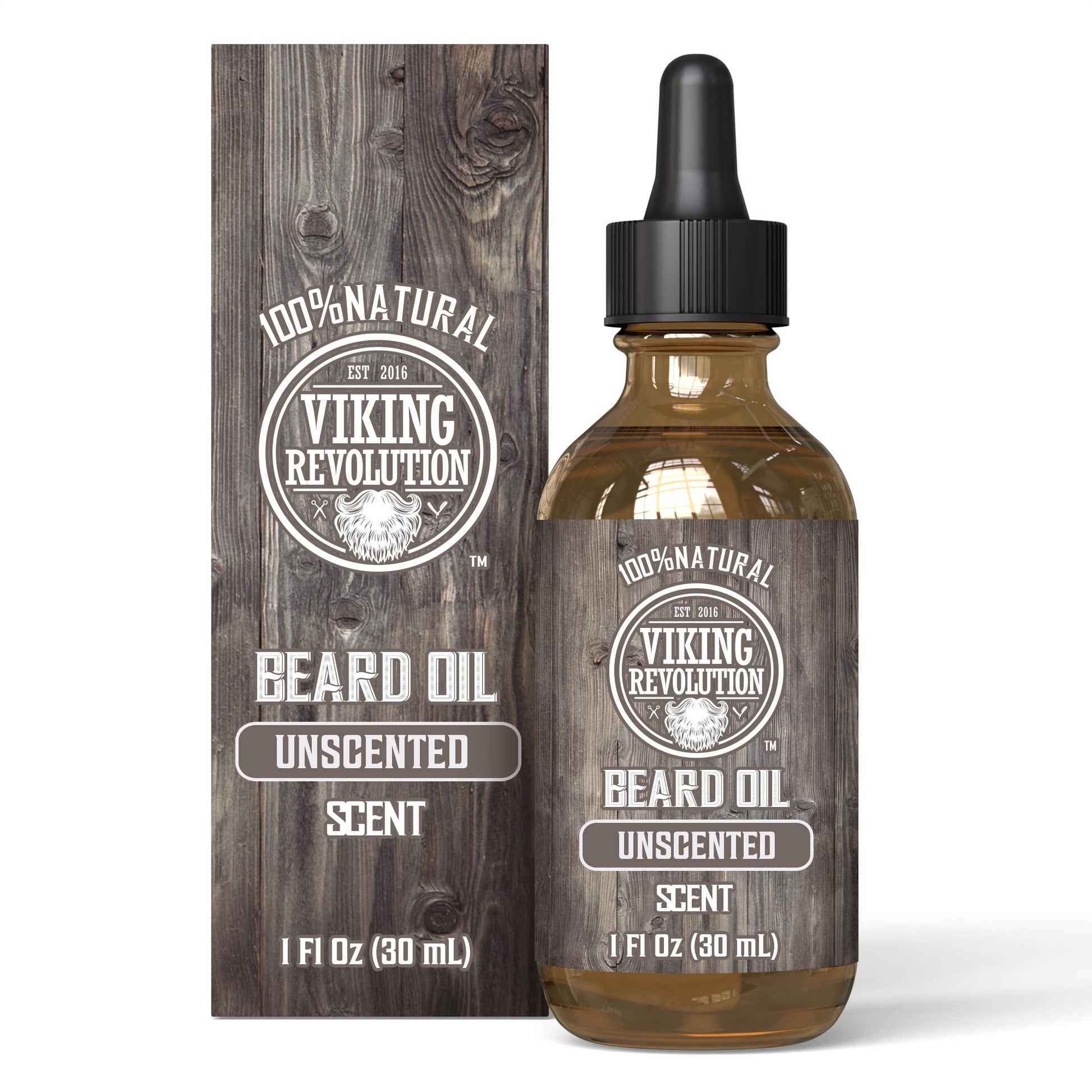 Viking Revolution - Beard Oil - All Natural Variety Beard Oil For Men With Argan & Jojoba Oils - Softens, Smooths & Strengthens - Gifts For Men - Spiced Vanilla - 30 ml