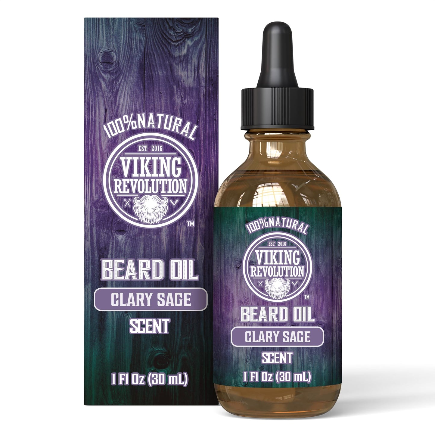 Viking Revolution - Beard Oil - All Natural Variety Beard Oil For Men With Argan & Jojoba Oils - Softens, Smooths & Strengthens - Gifts For Men - Spiced Vanilla - 30 ml