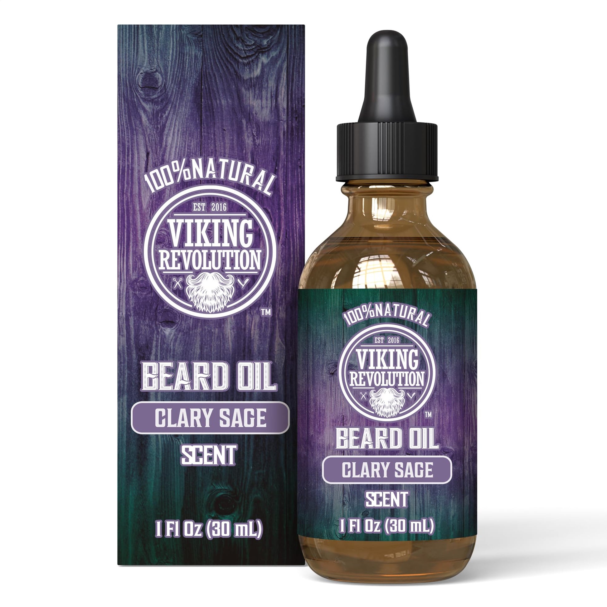 Viking Revolution - Beard Oil - All Natural Variety Beard Oil For Men With Argan & Jojoba Oils - Softens, Smooths & Strengthens - Gifts For Men - Spiced Vanilla - 30 ml